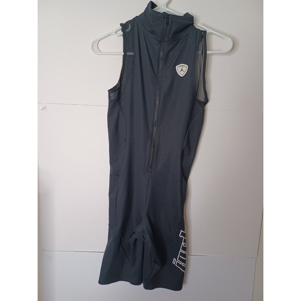 Jordan Moto Women's Short Biker Romper  Bodysuit Black Size Small